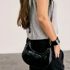 Bandolera Cloe Cuero Metalizado - Satchel