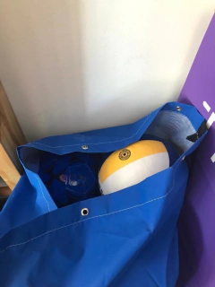 BOLSO PORTA OBJETOS LONA VINILICA ECO 0,85 x 0,55 C/ojales - comprar online