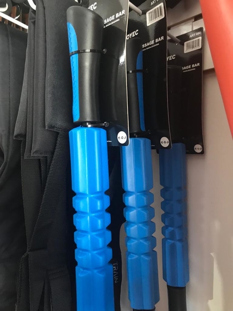 STICK BARRA MASAJEADORA GOMA EVA AZUL c/ RULEMANES