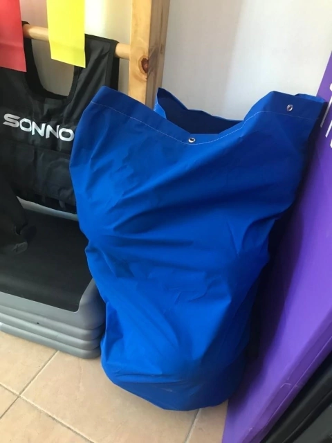 BOLSO PORTA OBJETOS LONA VINILICA ECO 0,85 x 0,55 C/ojales