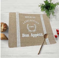 Individual Arpillera Pintada Set x 4 - comprar online