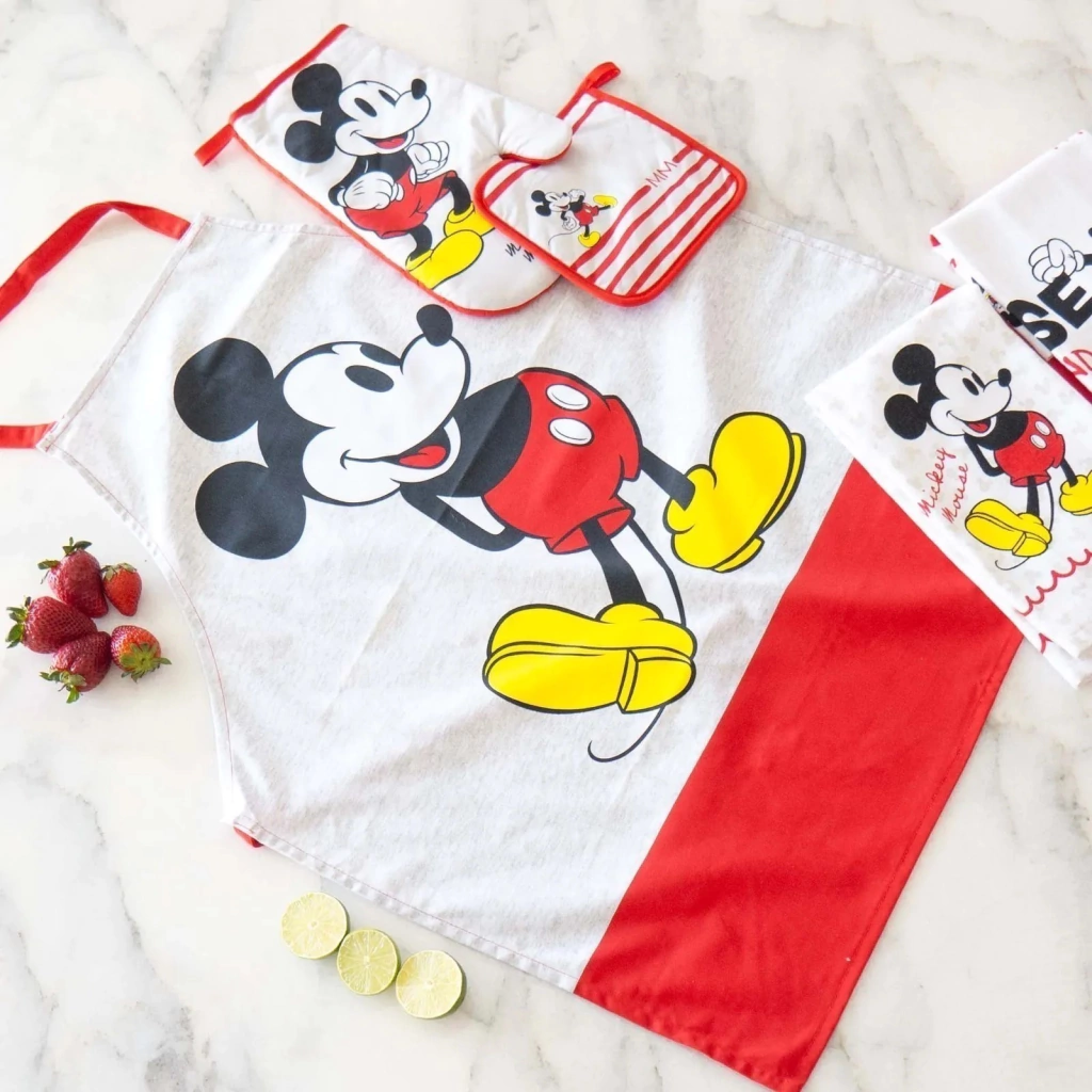 Delantal Disney Mickey Gray