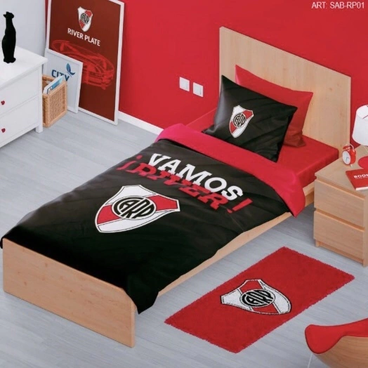 Juego de Sábanas Fútbol River Negro 1½
