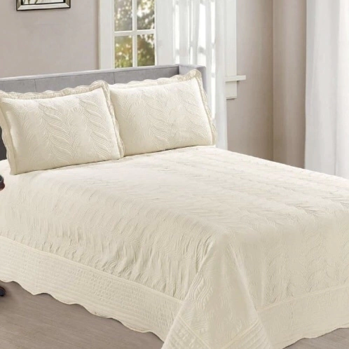 Quilt AMARELO Bordado Liso con Funda 1½