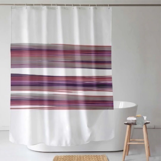 Cortina de baño teflón estampada Pinceladas