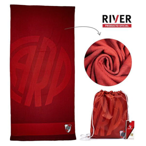 TOALLON MICROFIBRA RIVER PLATE C/MOCHILA