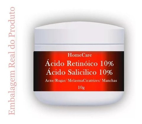 Ácido Retinoico 10% Ácido Salicílico 10% 10g Puro Original