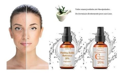 Ácido Retinóico 20% + Vitamina C 20% + Sabonete 60ml