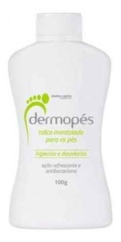 Talco Desodorante Mentolado Para Os Pés Dermopés
