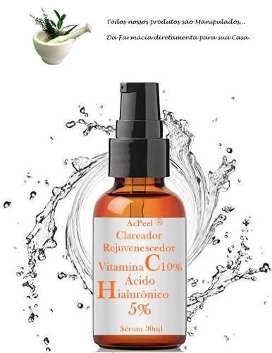 Ácido Hialurônico 5% Com Vitamina C 10% 30ml + Sabonete