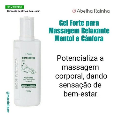 Gel Forte Para Massagem Relaxante-bom Médico - Abelha Rainha