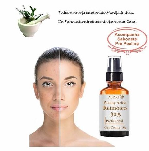 Ácido Retinoico 30% Gel Creme Puro+ Sabonete Gel Pré Peeling
