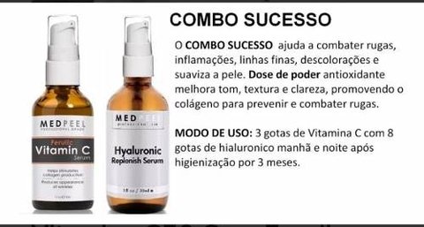 Sérum Vitamina C 30 Ml+ácido Hialurônico 30ml