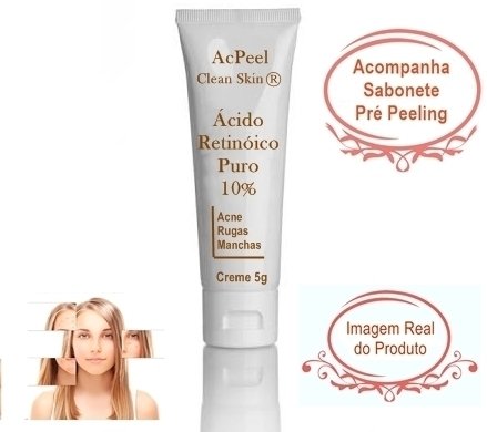 Ácido Retinoico 10% Creme + Ácido Salicílico 10% + Sabonete