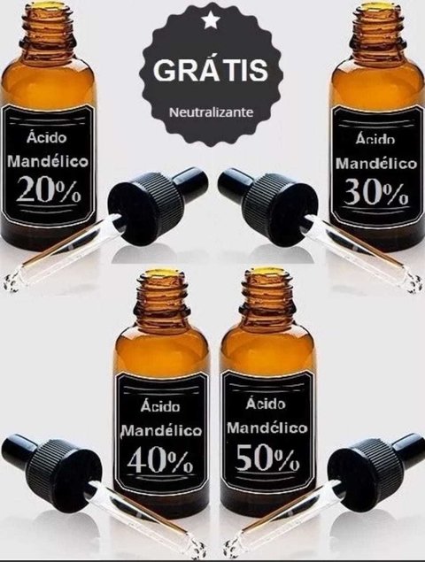 Kit Mandélico 10% + 20% + 30% + 40% + 50% +neutralizante