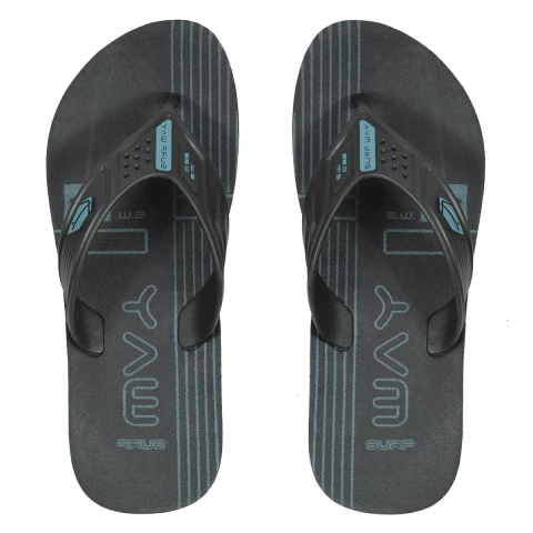 Ojotas Tira Ancha Negro-Azul Oceano Alfa Calzados (68082)