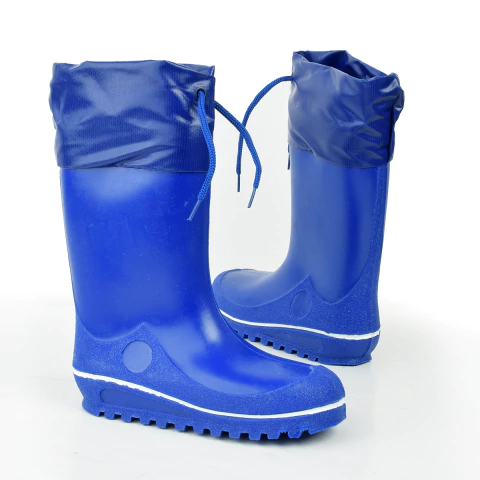 Botas De Lluvia Con Cuello Niños Azul Damalu (5011)