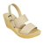 Sandalias Doble Tira Con Taco Beige Ziofra (4853)