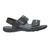 Sandalias Doble Abrojo Negro Alfa Calzados (6901161)