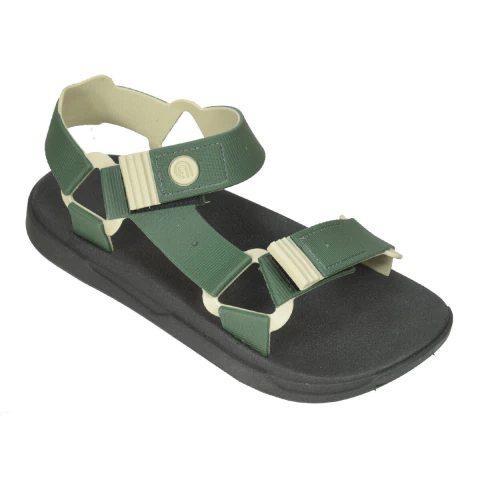 Sandalias De Goma Abrojo Oliva-Negro-Arena Rave (030501)