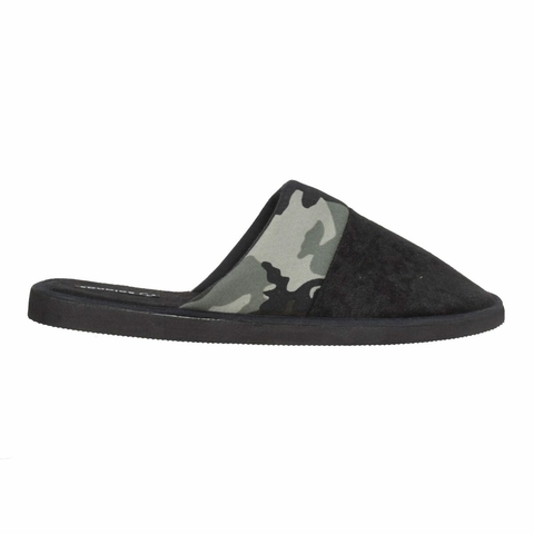 Pantuflas Aloba Negro Puño Verde Camu Solanas (1382)