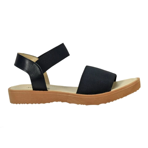 Sandalias Faja Elastico Negro Calzados Julieta (0401)
