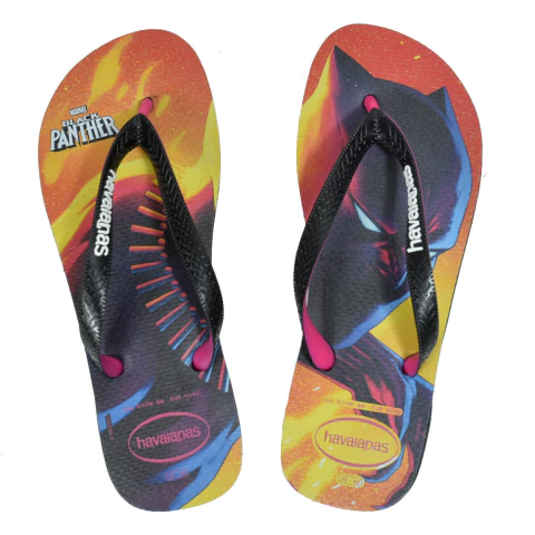 Ojotas Top Marvel Negro-Rosa Electrico Havaianas (395111)