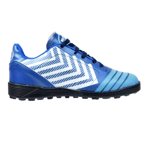 Botines Futbol Azul Rayas Blancas Unisex Action Team (10232)