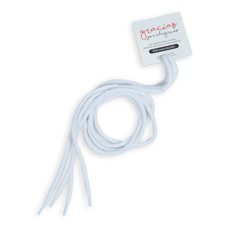 Cordones Algodon Redondos A108R Blanco 0.90cm Casa Garo (009012)