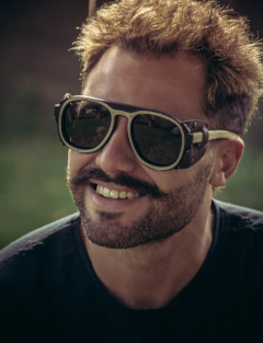 anteojos de sol de madera y acetato hombre Nomade