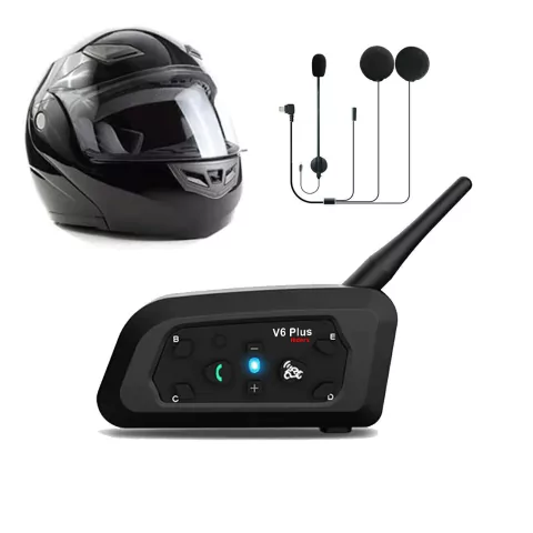 Intercomunicador Para Casco Moto V6 Plus+ Manos Libres 1200mts