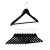 Percha Madera Premium Pack X10 Laquedas Negra Gancho Metal - tienda online