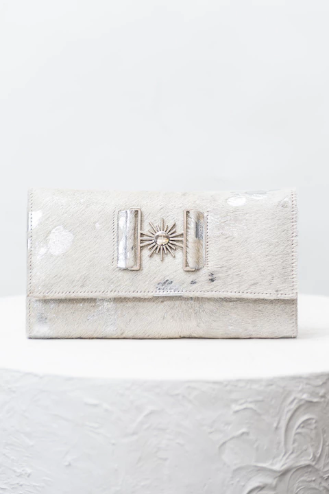 BILLETERA SUNSET Pelo plata - comprar online