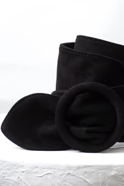 Cinturon FAJA tela gamuzada Negro - comprar online