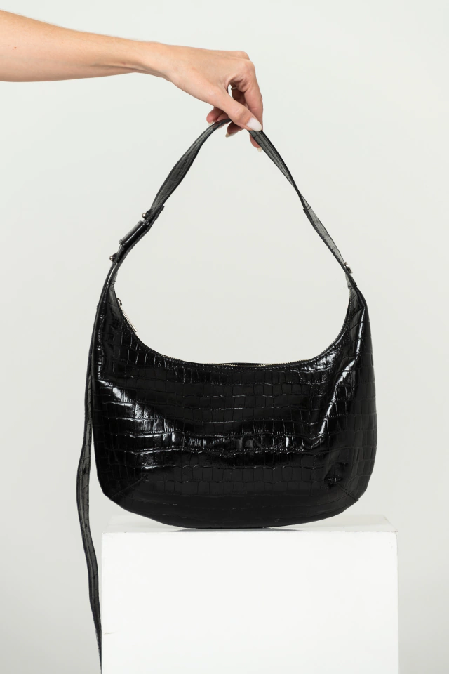 Cartera Bardott Negro Croco thumbnail 2