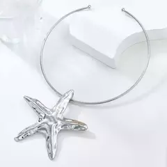 C160111 COLLAR Choker Estrella de Mar Plata en internet