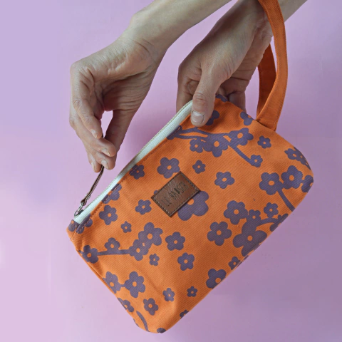 Portacosméticos Margaritas Naranja