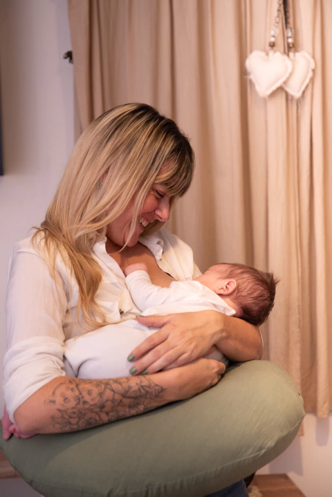 Almohadón de lactancia Verde seco