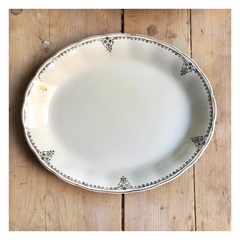 Fuente oval de loza inglesa Grindley Creampetal