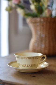 Taza de té con plato de loza inglesa Wilkinson