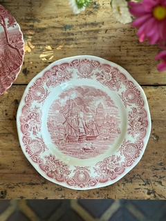 Plato de loza inglesa Historical ports of England 25 cm