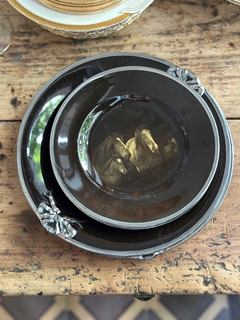 Plato de postre de loza inglesa Ridgways c1908 20 cm