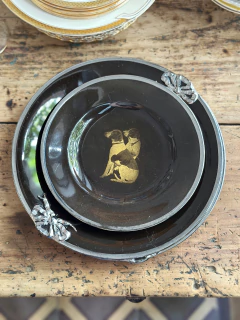 Plato de postre de loza inglesa Ridgways c1908 20 cm