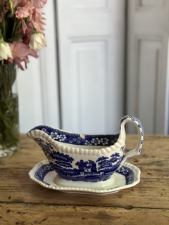 Salsera de loza inglesa Copeland Spode tower (chip)