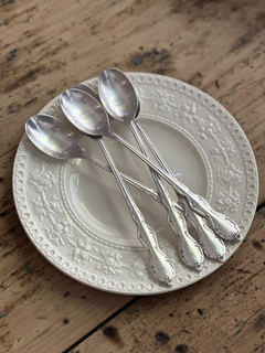 5 cucharas largas para submarino con baño de plata Rogers extra plate