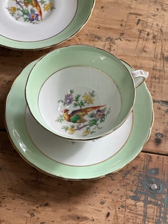 Taza de té con plato de porcelana inglesa Tuscan - comprar online