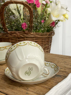 Taza de té con plato de porcelana Limoges en internet