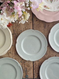 Plato de postre de loza inglesa Johnson Bros verde pastel greendawn 18 cm