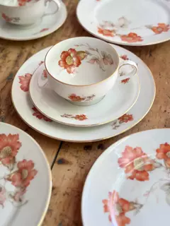 Oferta combo 6 tríos de té de porcelana alemana