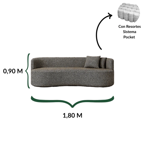 Sofá Swiss 1,90 mts - HolaCasa | Muebles y Deco de Diseño | Banfield, Buenos Aires